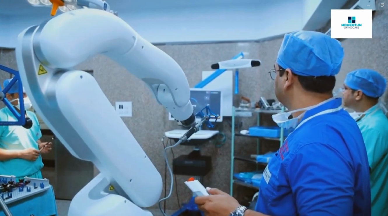 Dr Santosh Kumar with Cuvis Active Robot